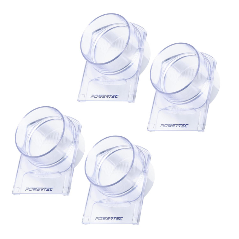 Powertec 4 Blast Gate Clog Resistant Anti Gap Tapered Abs Plastic Fitting For