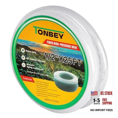 Heavy Duty Clear Braided Plastic 25 Feet – 1/2″ ID x 3/4″ OD