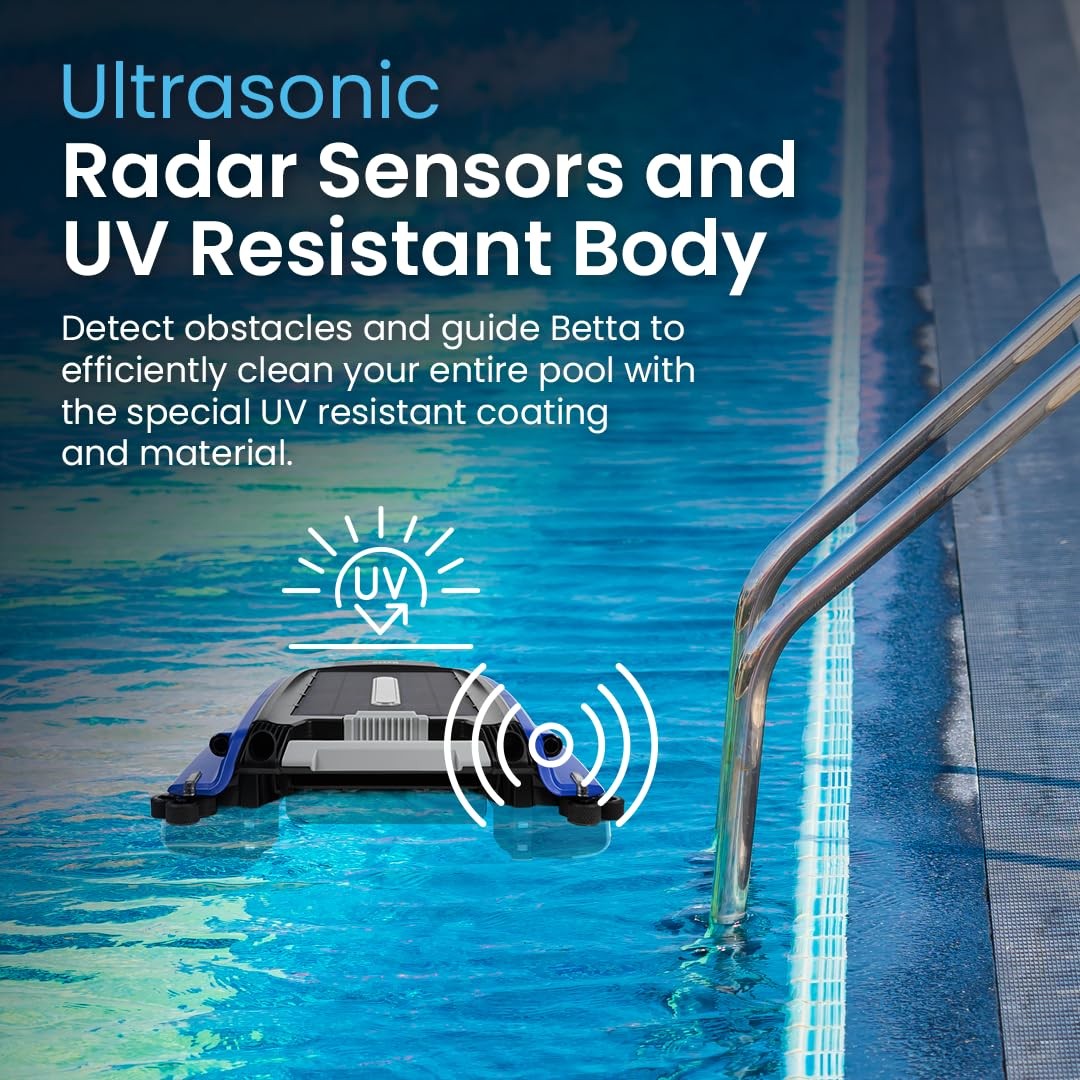 24/7 Solar Powered Automatic Blue Robotic Pool Skimmer Cleaner Salt Chlorine