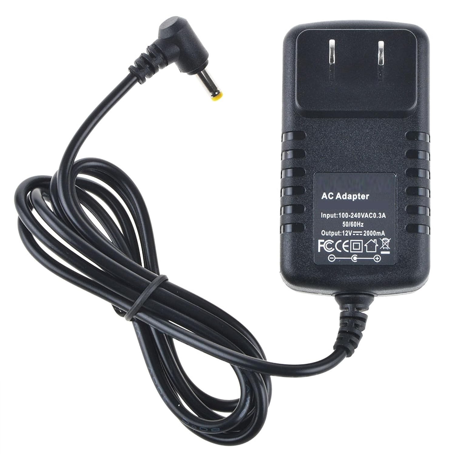 12V 2A 24W Power Supply Adapter, DC 12V 4.0mm x 1.7mm Barrel Plug | AC DC Switch
