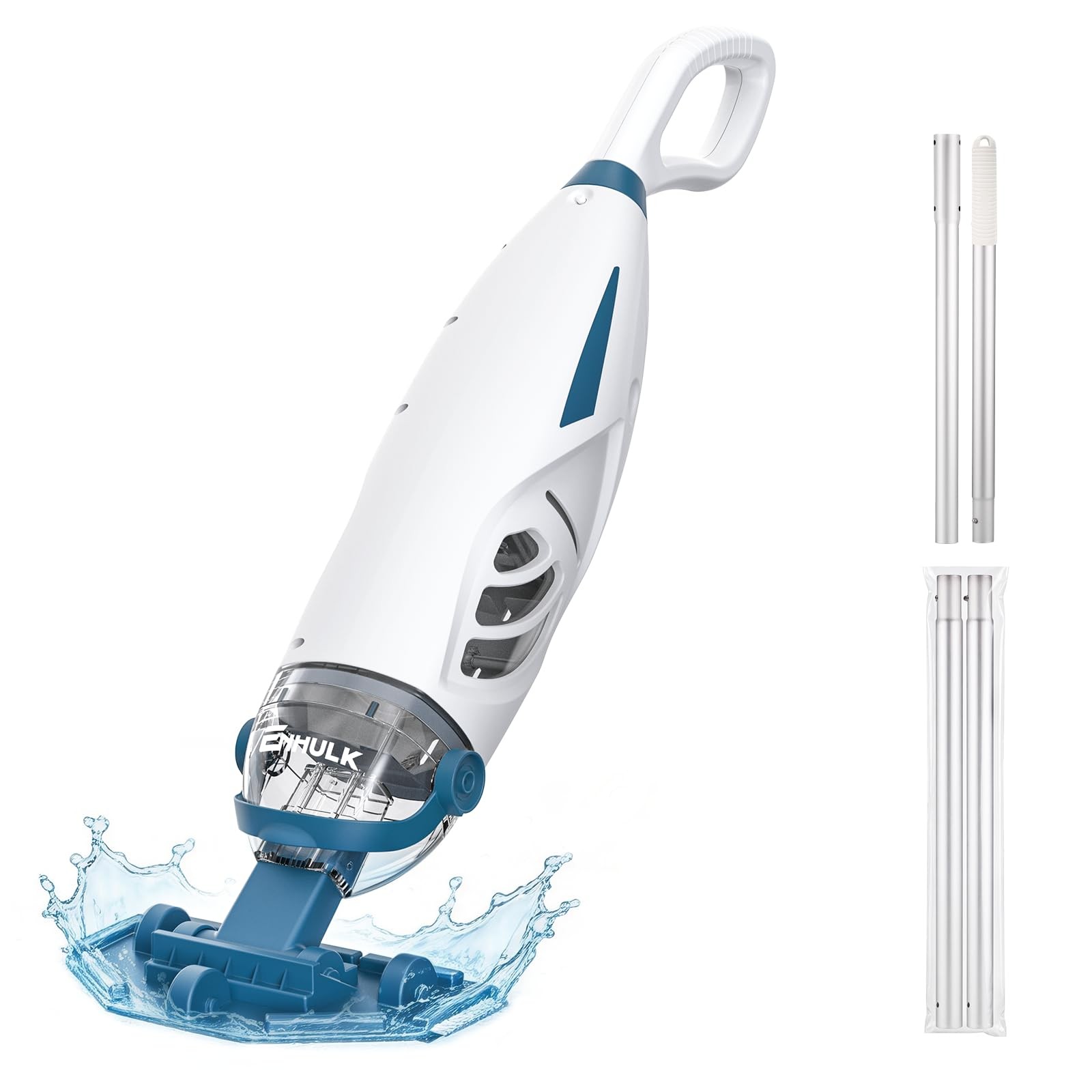 New Best ENHULK Cordless Pool Vacuum with 6′ Extension Pole, Upgraded 26.5 GPM