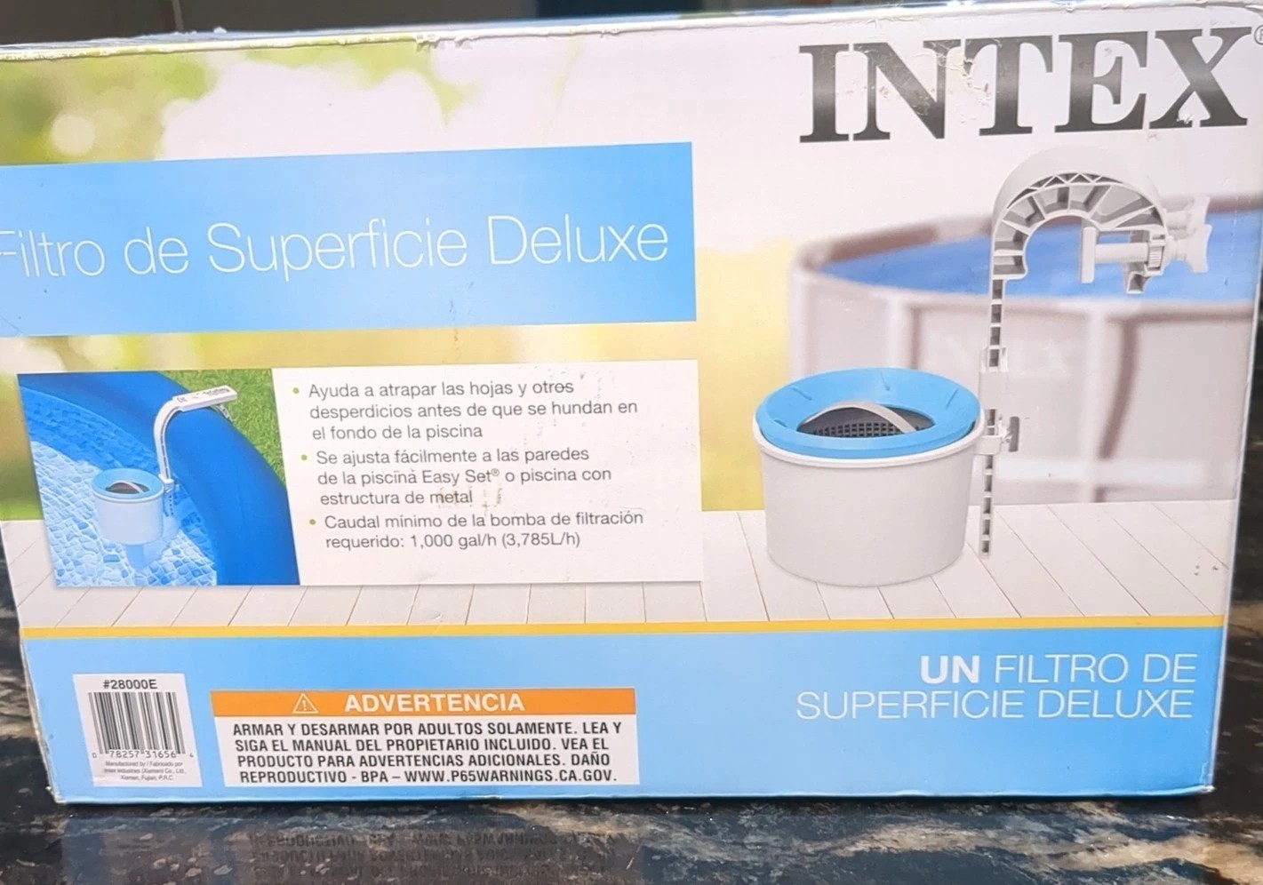 Intex 28000E Deluxe Wall-Mounted Swimming Pool Surface Automatic Skimmer