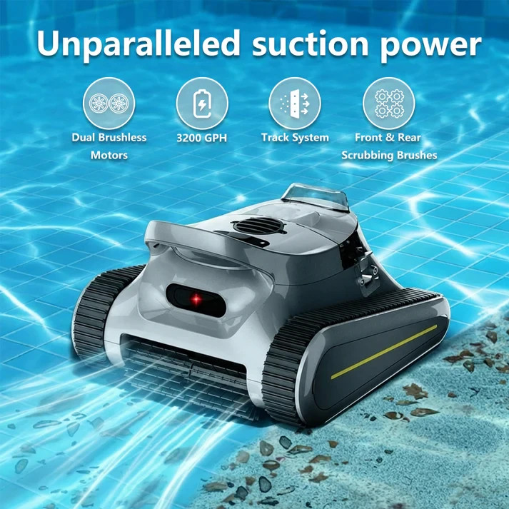 SEAUTO SAT30 Cordless Robotic Pool Cleaner APP Control 7800mAh Above Ground Pool