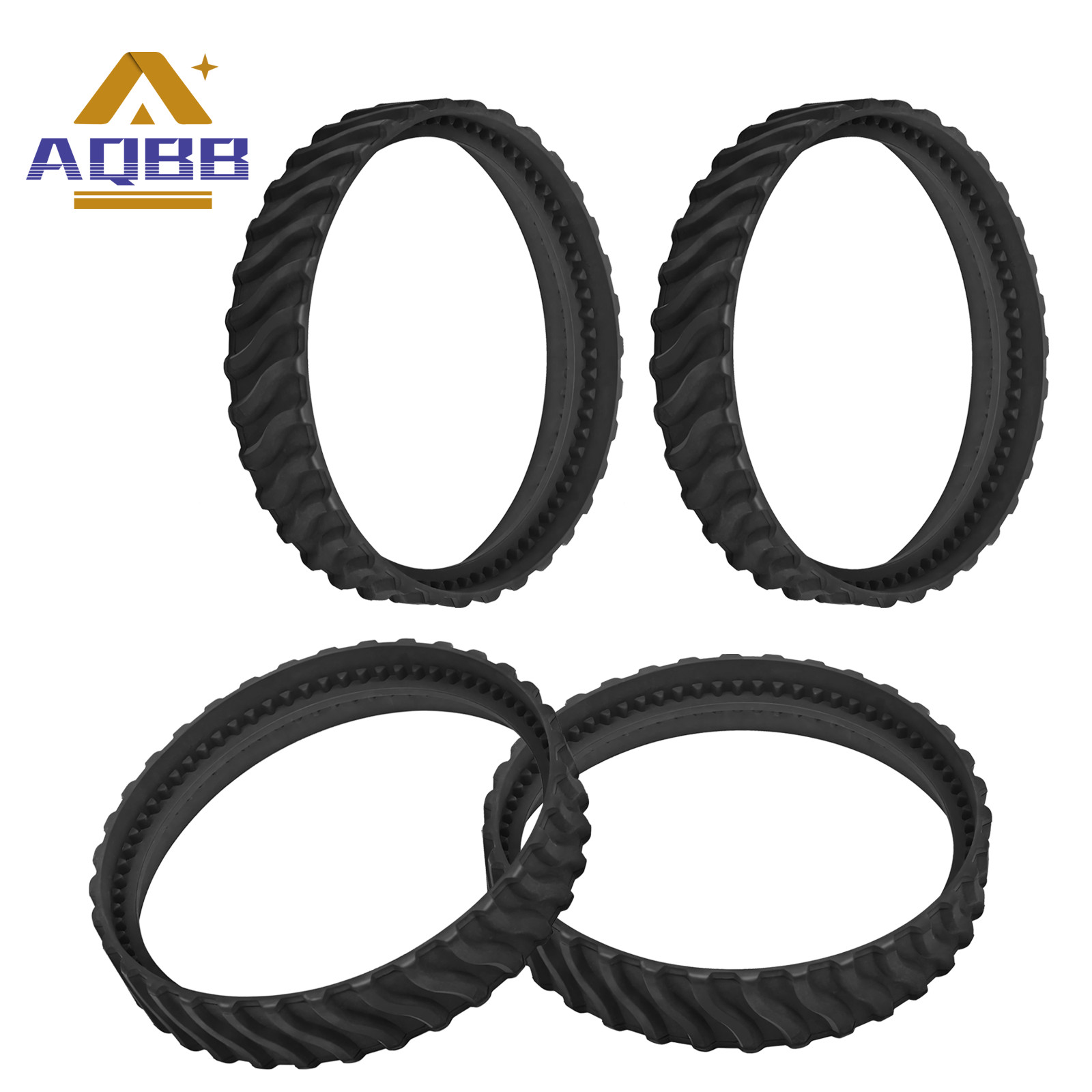 R0526100 Set of 4 Track Pool Cleaner Wheel Tire For Zodiac Baracuda MX8 / MX6