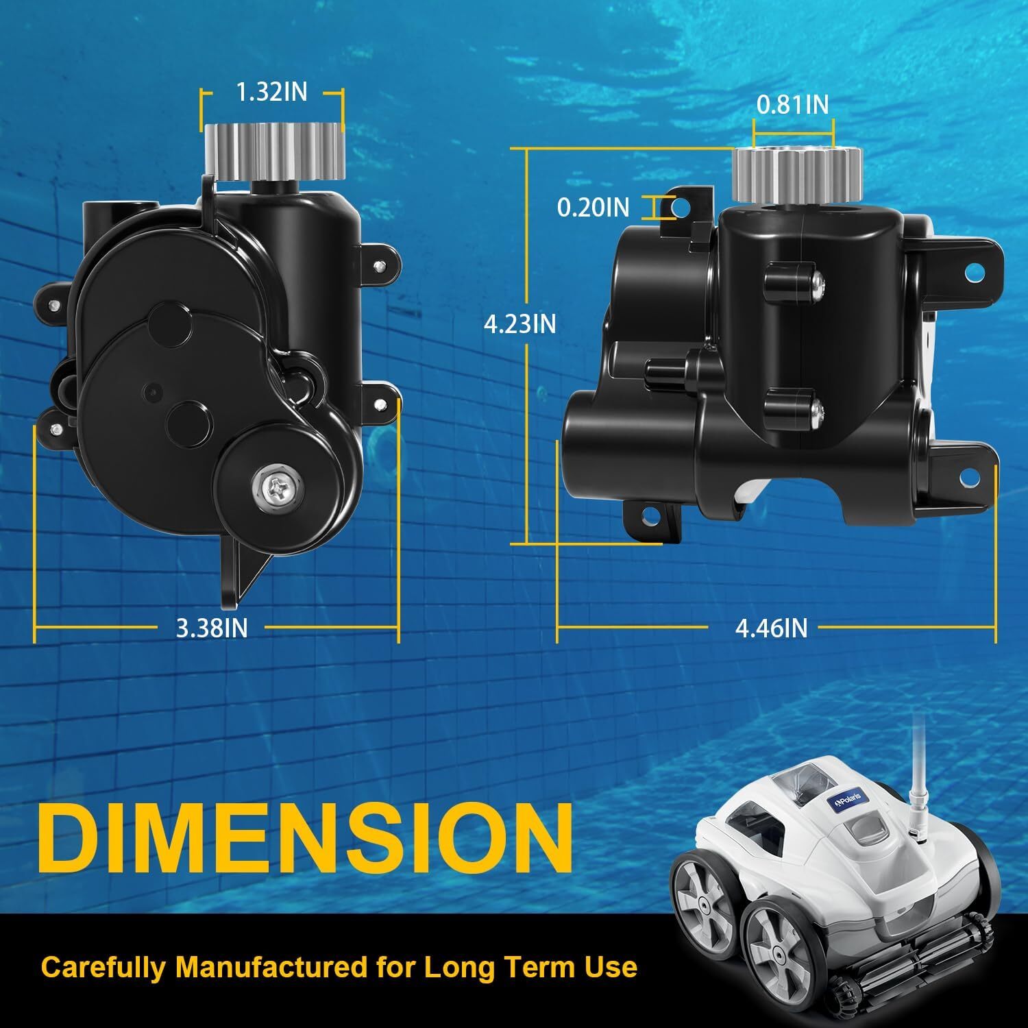R0837300 Gearbox Assembly for Polaris Quattro P40/Sport Pressure Pool Cleaner