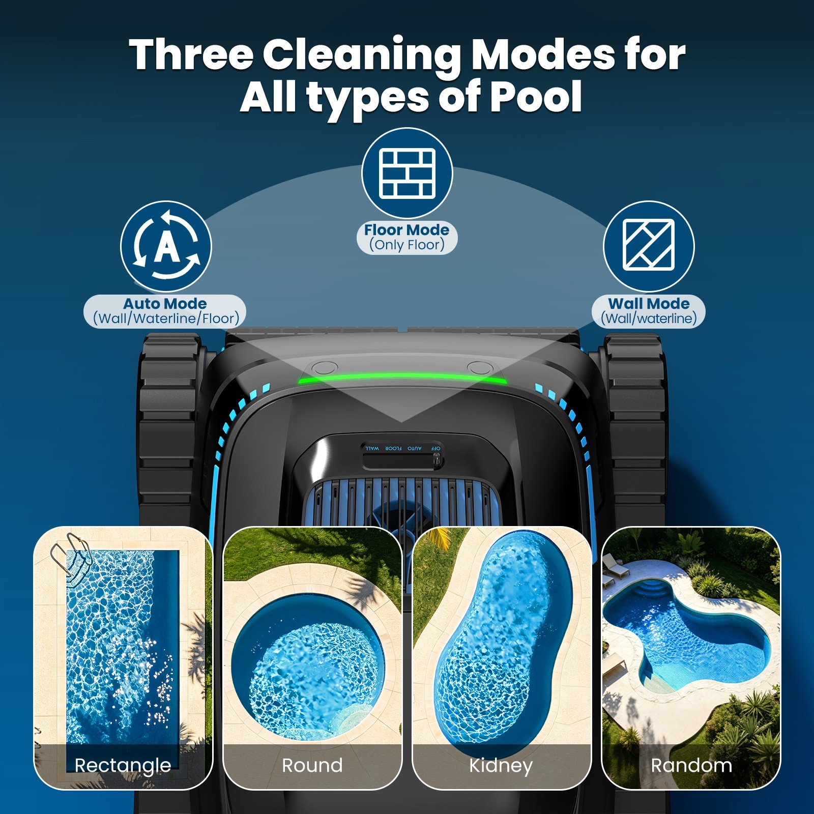 AIRROBO CP20 Wall Climbing Pool Robot for Floor Walls and Waterline, 120Min 4L