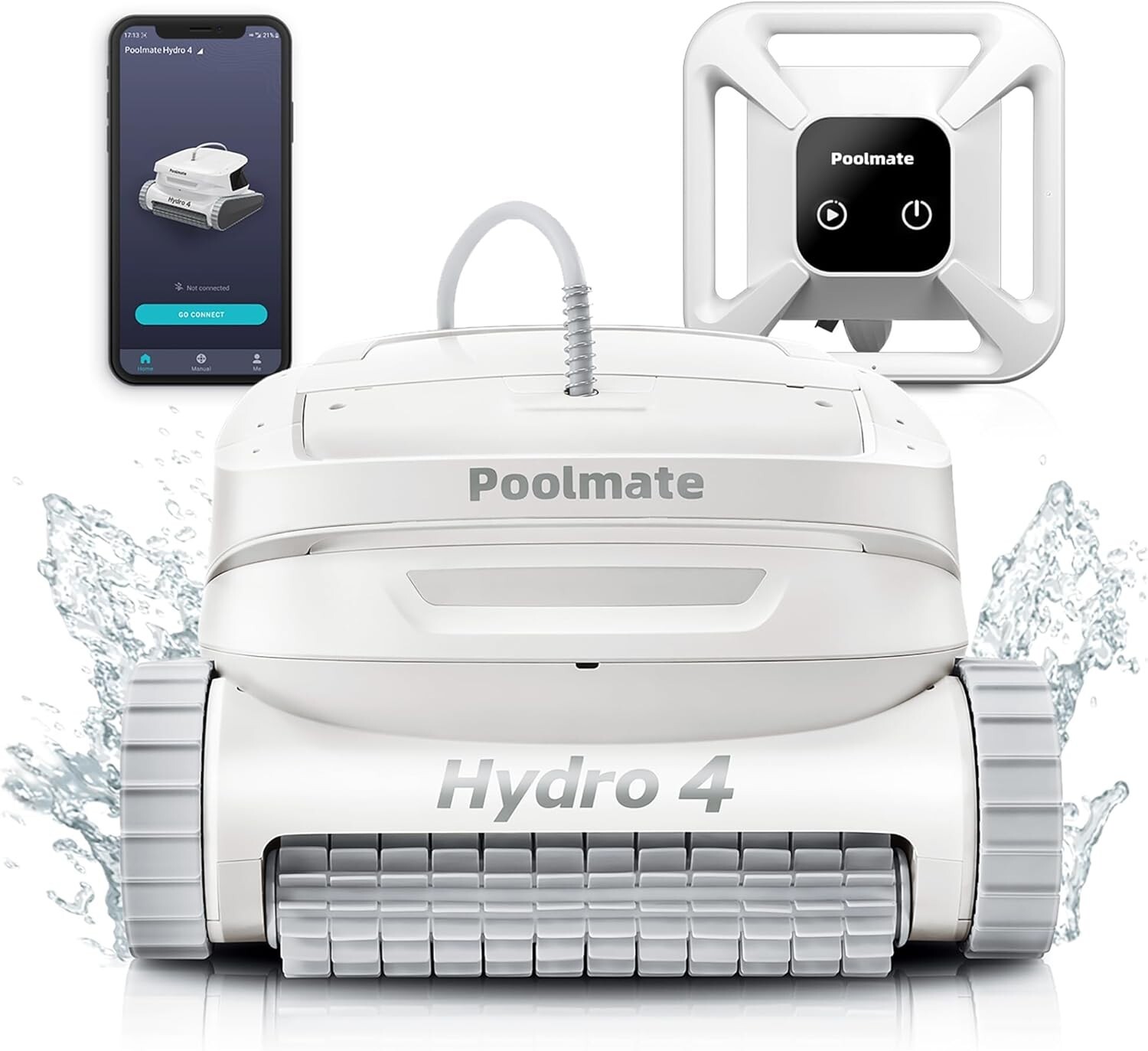Hydro 4 Robotic Pool Cleaner, In/Above ground Pools, Floor Wall Waterline Clean