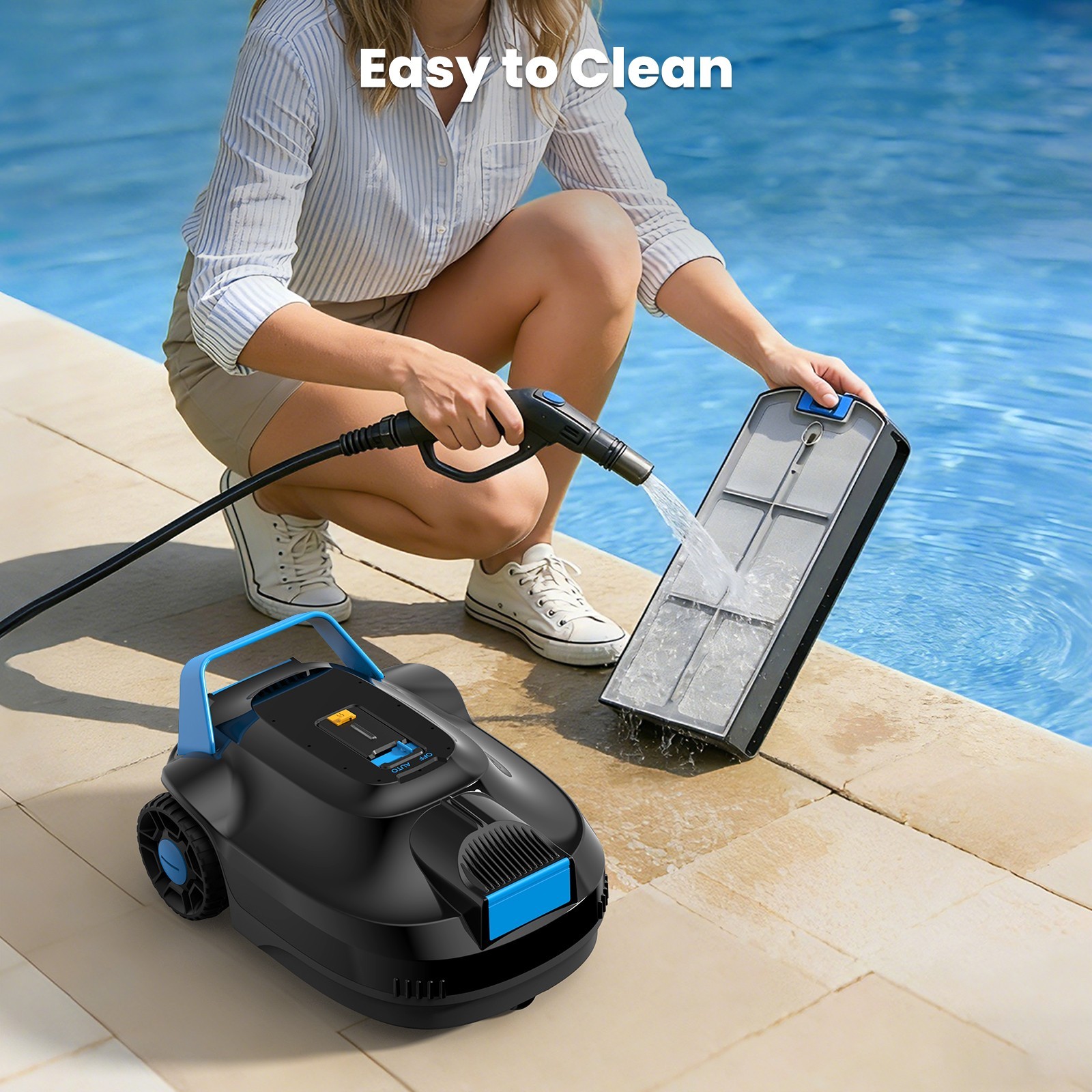AIRROBO CP02 Cordless Robot Pool Cleaner Vacuum Automatic For Inground & Above