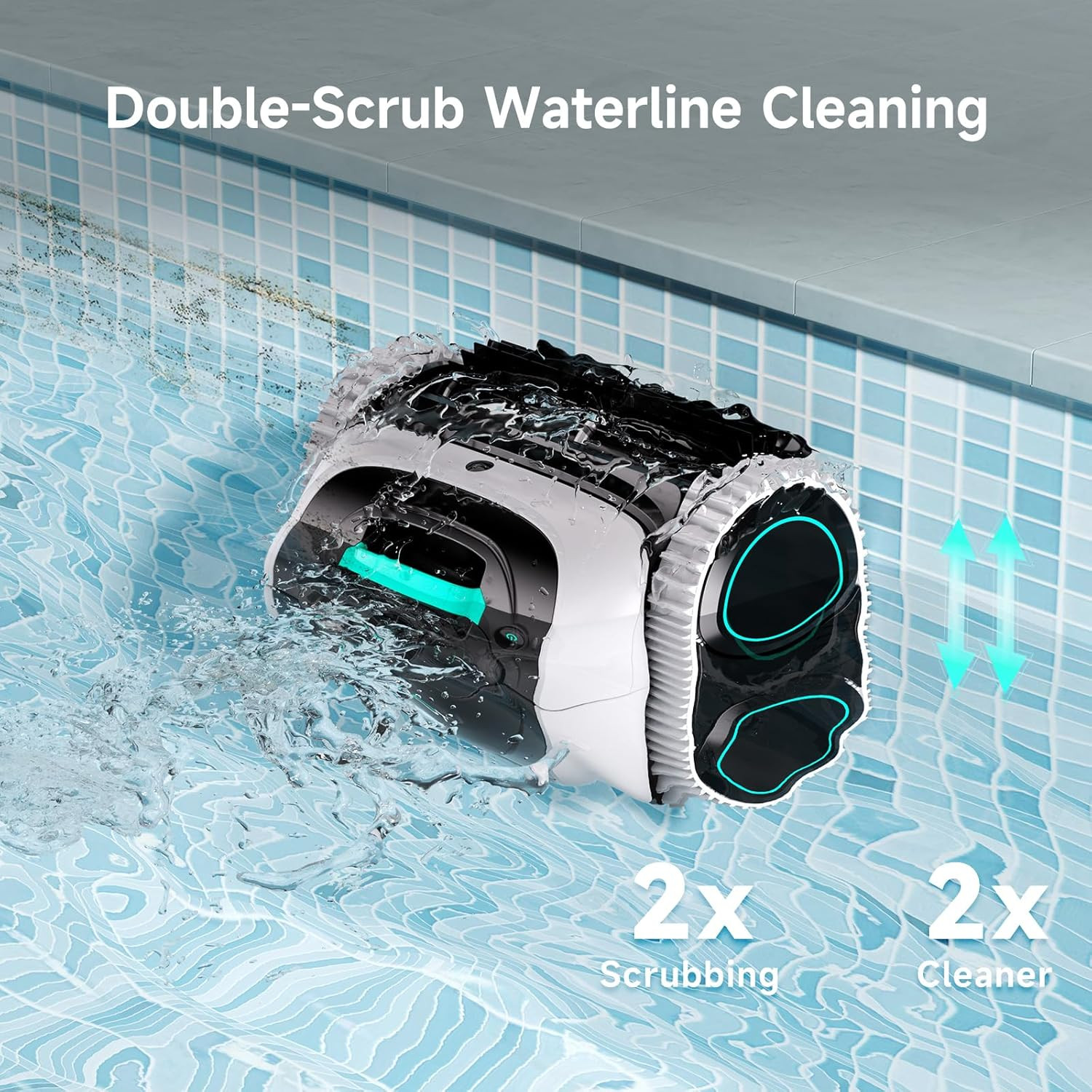 WYBOT C1 Robotic Pool Vacuum for Inground & Above Ground Pool, 4-in-1 Cordless R
