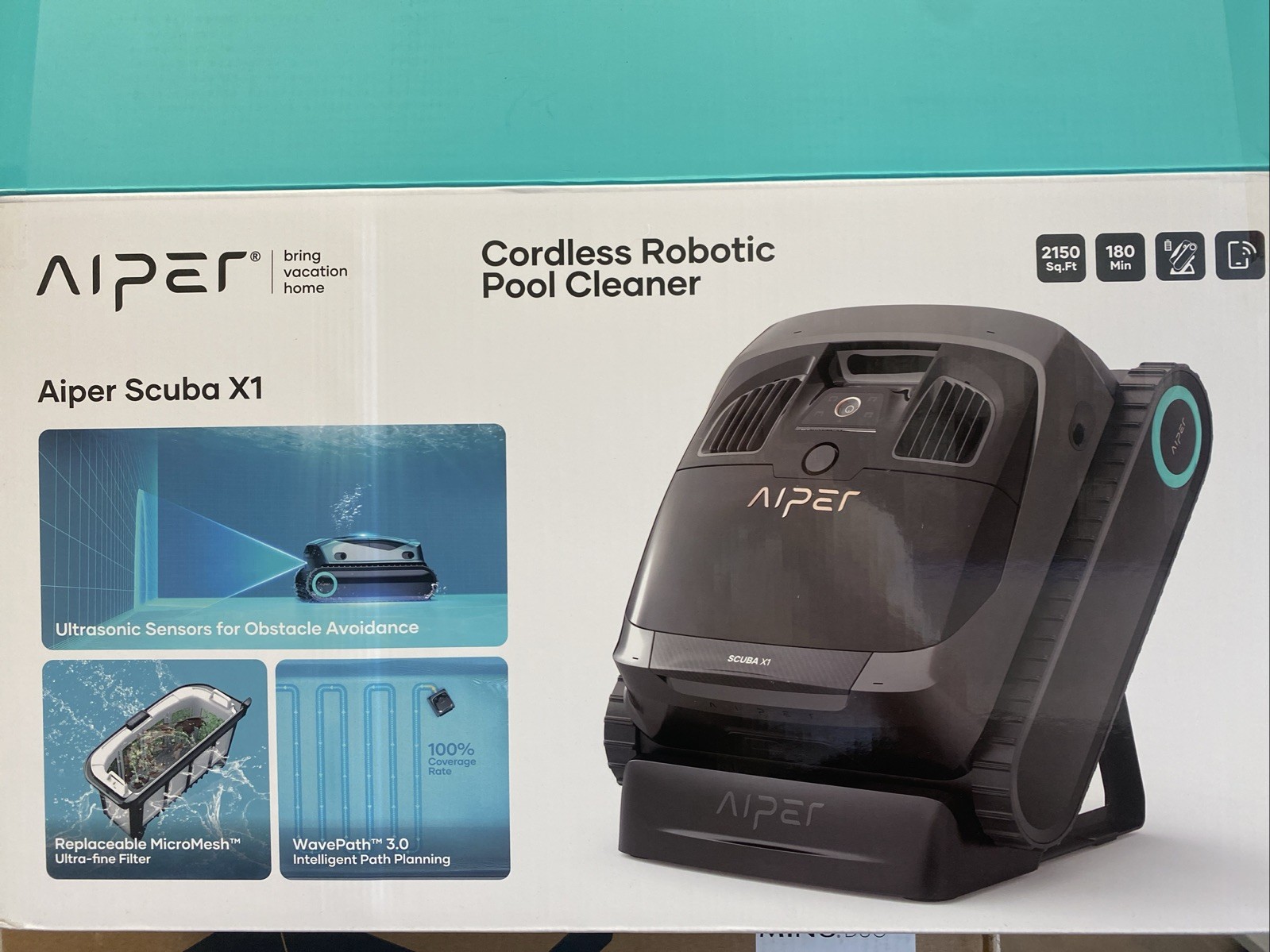 AIPER Scuba X1 Cordless Robotic Pool Cleaner 2,150 SQ FT