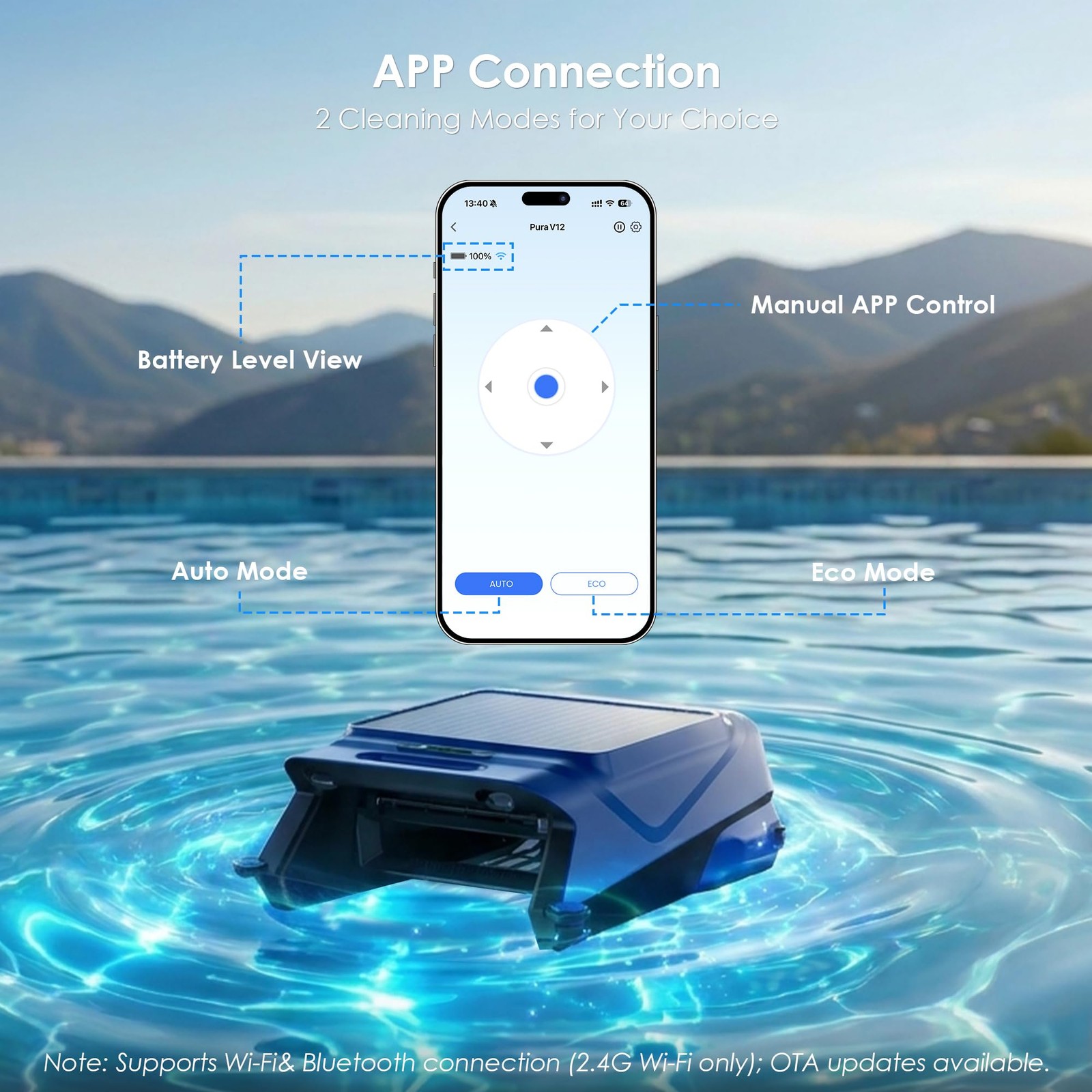 ** NEW Solar Powered Pool Skimmer Robot | Pura V12 | 24/7 Cleaning | 5L Basket