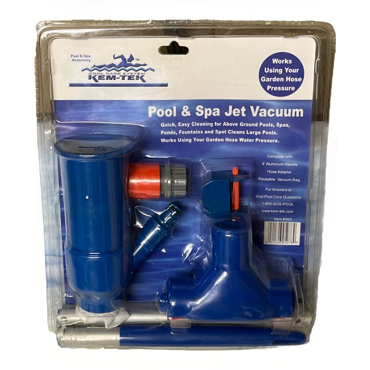 Kem Tek Pool And Spa Accessory Jet Vacuum Pool Care Blue NIP