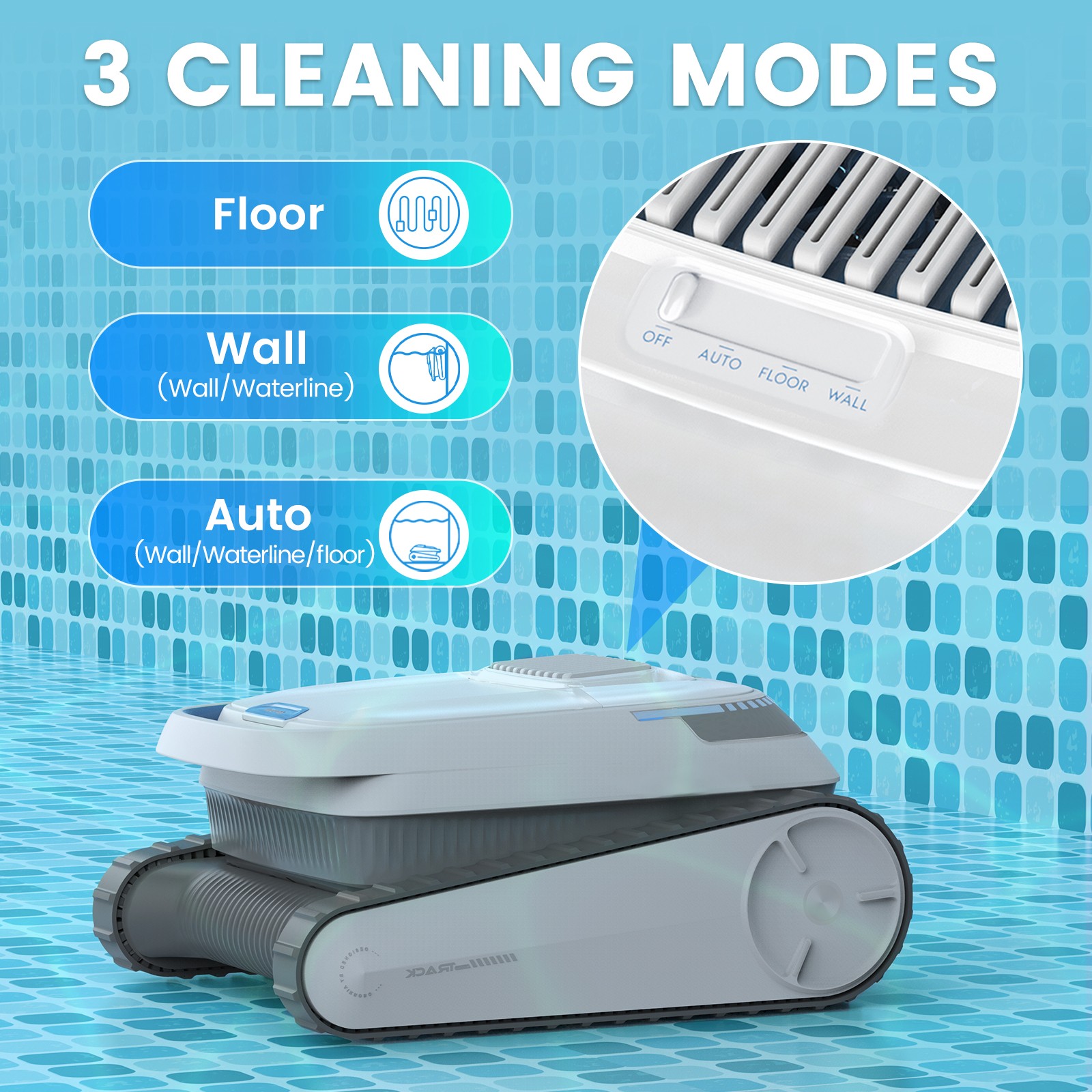 Wireless Pool Vacuum Cleaner Robot Floor And Wall Climbing 120 Min Run Time For