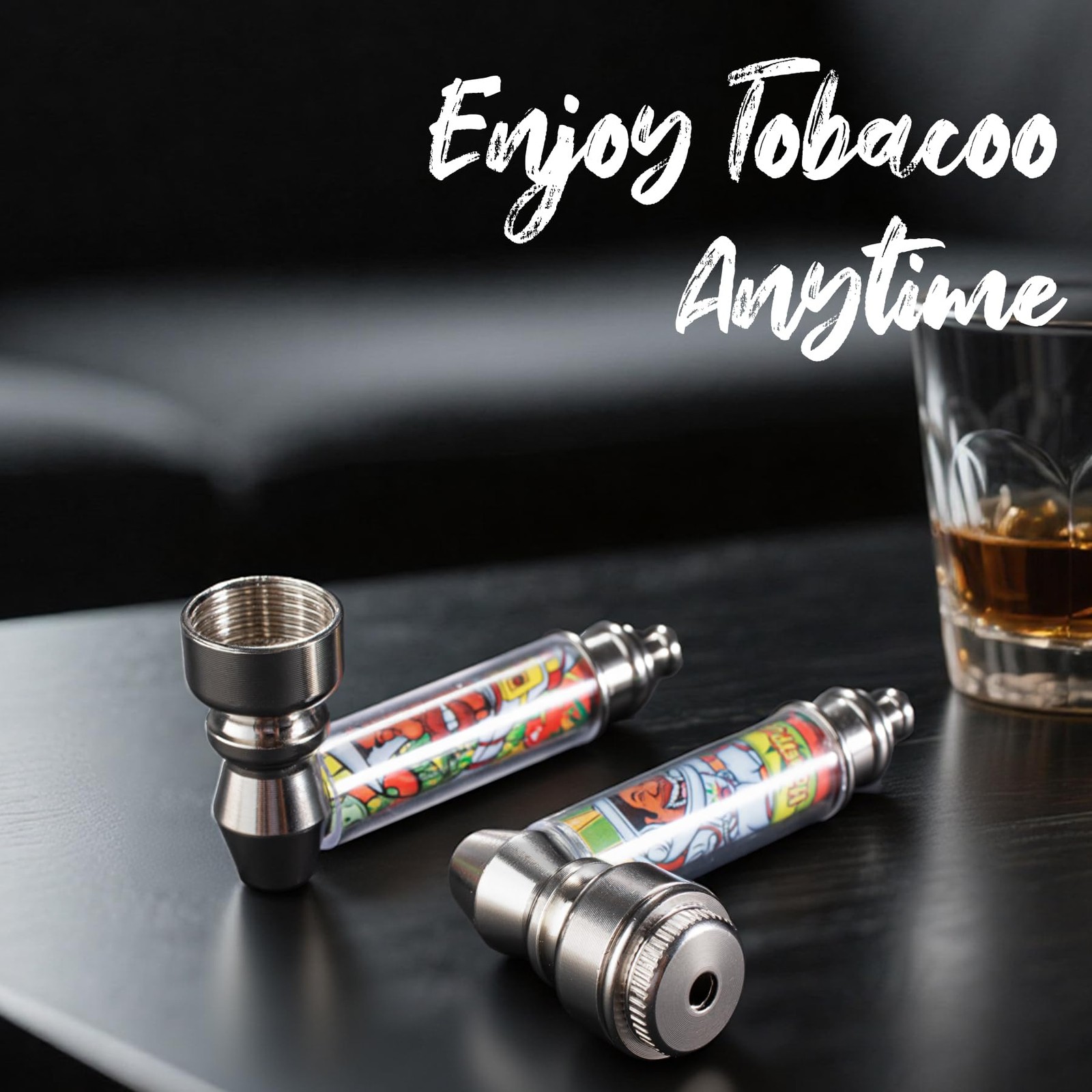SPIPER Tobacco Pipe Set –Portable Detachable Smoking Pipe, Travel Metal