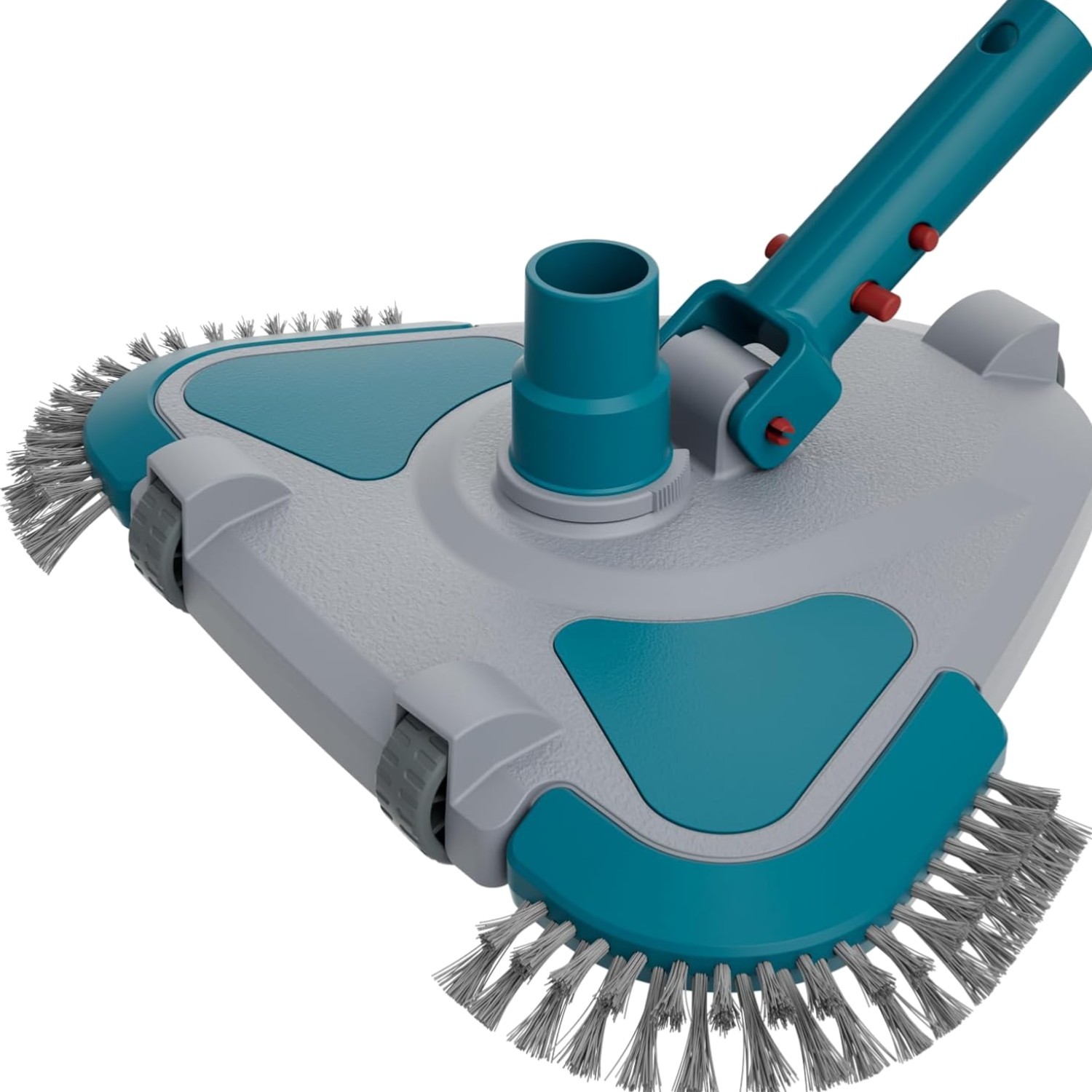 Upgrade Pro Weighted Triangular Pool Rotative Vacuum Head with Brush & EZ Cli…