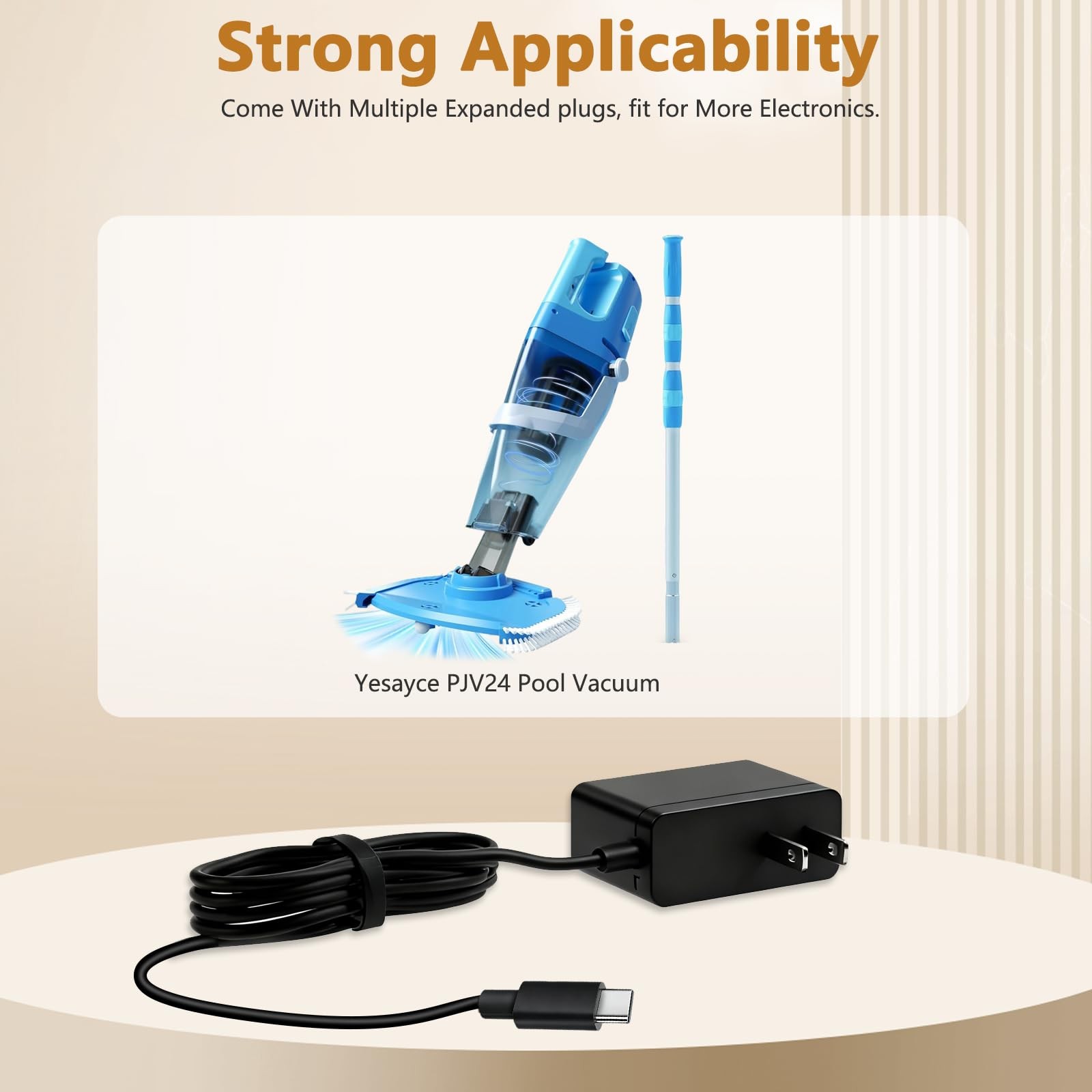 Charger for Yesayce PJV24 Cordless Pool Vacuum Cleaner Compatible with Yesayc…