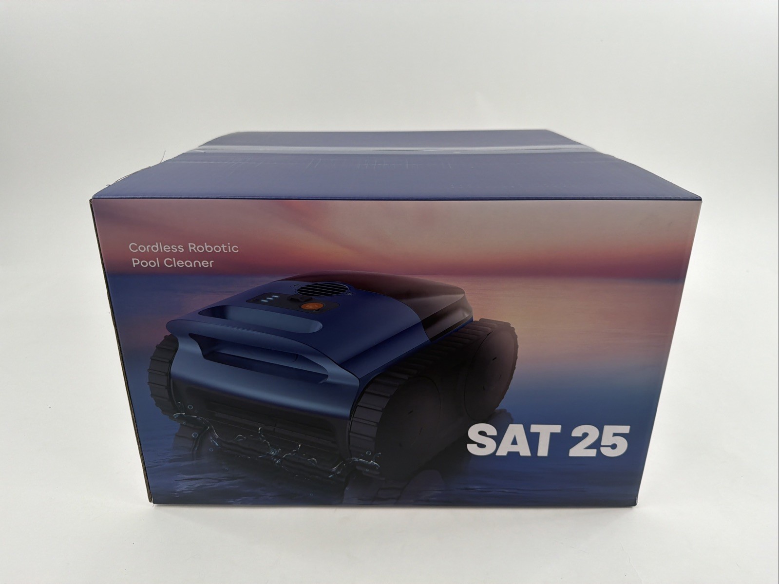Seauto Cordless Robotic Pool Vacuum Cleaner SAT25, Track Drive Sonar Navigation