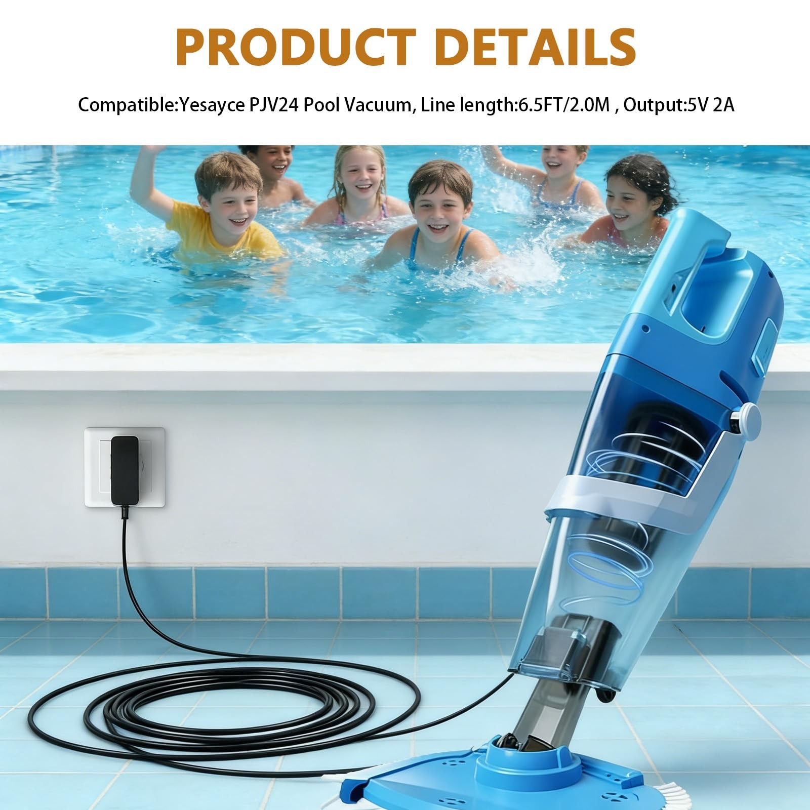 Charger for Yesayce PJV24 Cordless Pool Vacuum Cleaner Compatible with Yesayc…