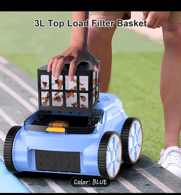 Pool Cleaner Cordless Robotic Wall Climbing Pool Vacuum In/Above Ground **MINT**