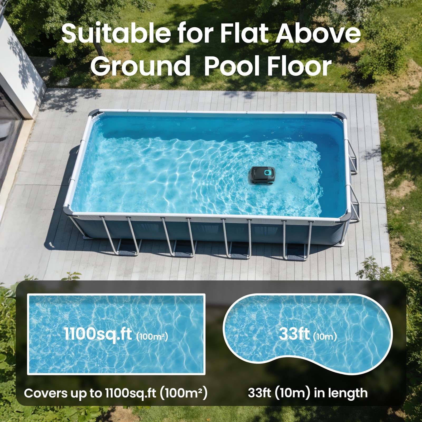 Aiper Scuba 1100W Cordless Robotic Pool Cleaner, Tri-Motor Drive, Advanced