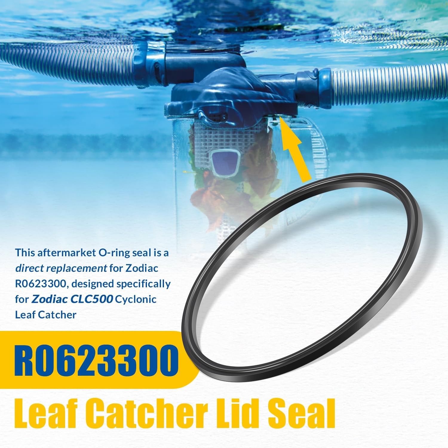 R0623300 O-Ring Seal & R0623400 Relief Valve For Zodiac CLC500 Cyclonic Leaf