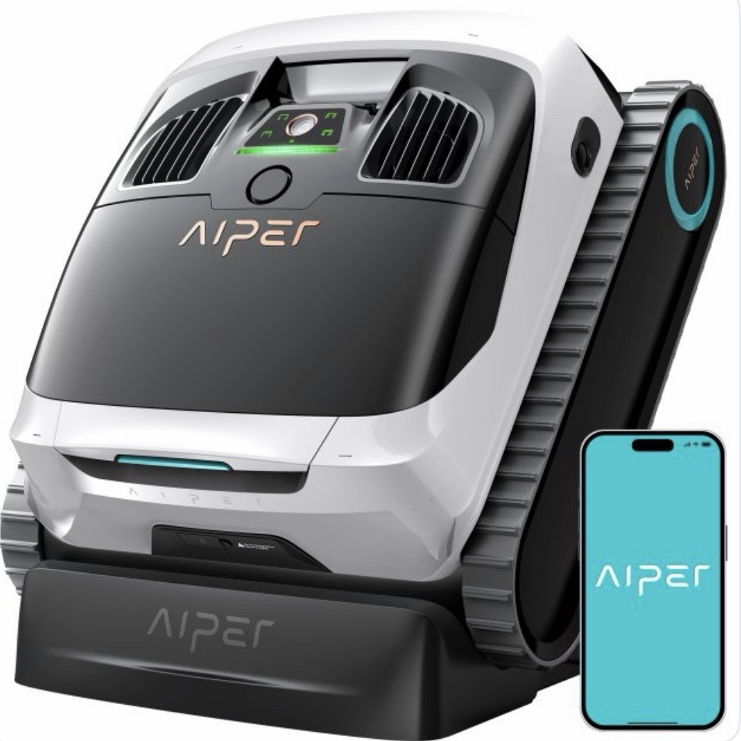 AIPER Scuba N1 Max Robotic Pool Vacuum, Pool Floor, Wall, Waterline, App Control
