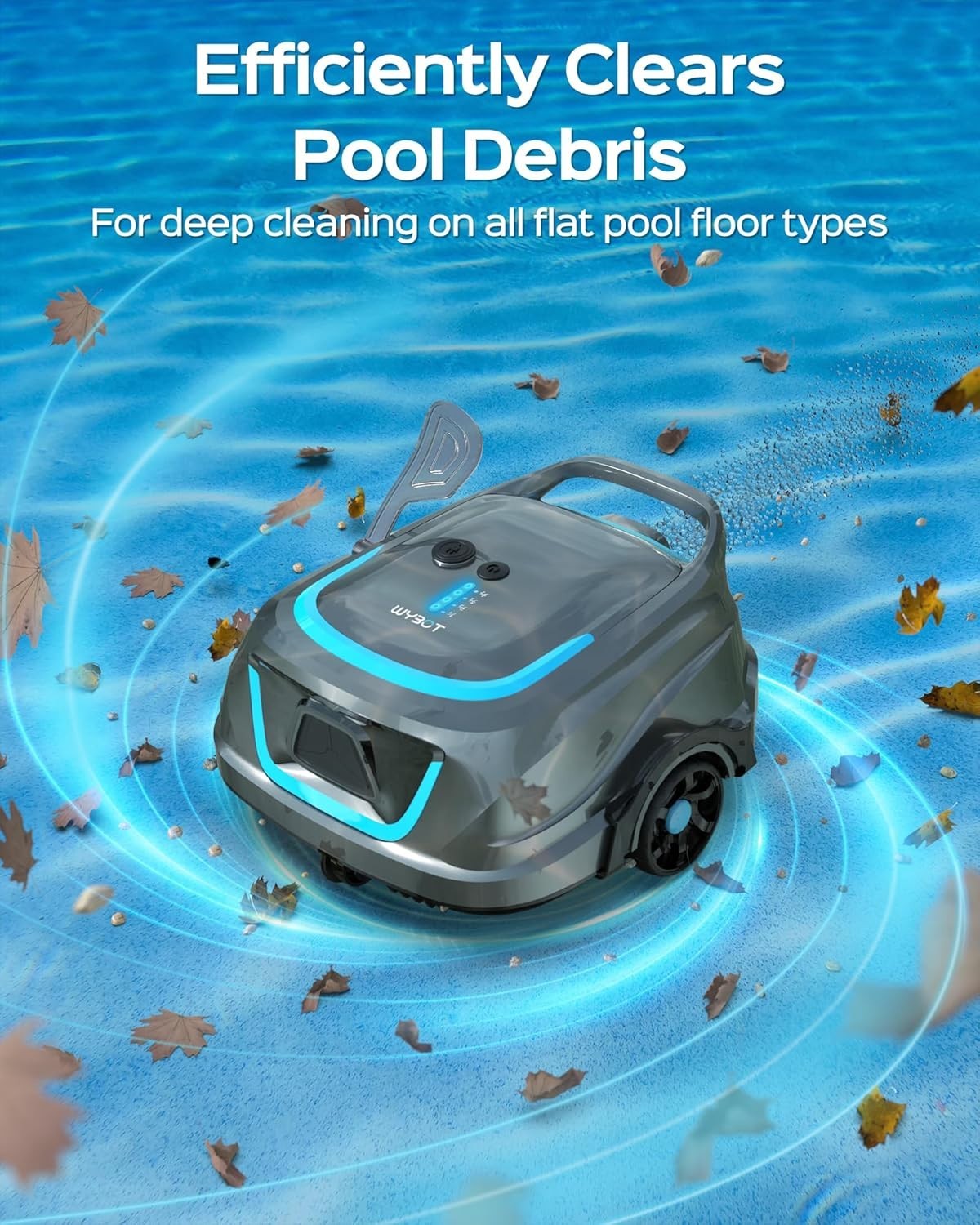 A1 Robotic Pool Vacuum – Dual-Layer Filtration, 130-Min Runtime, Klein Blue