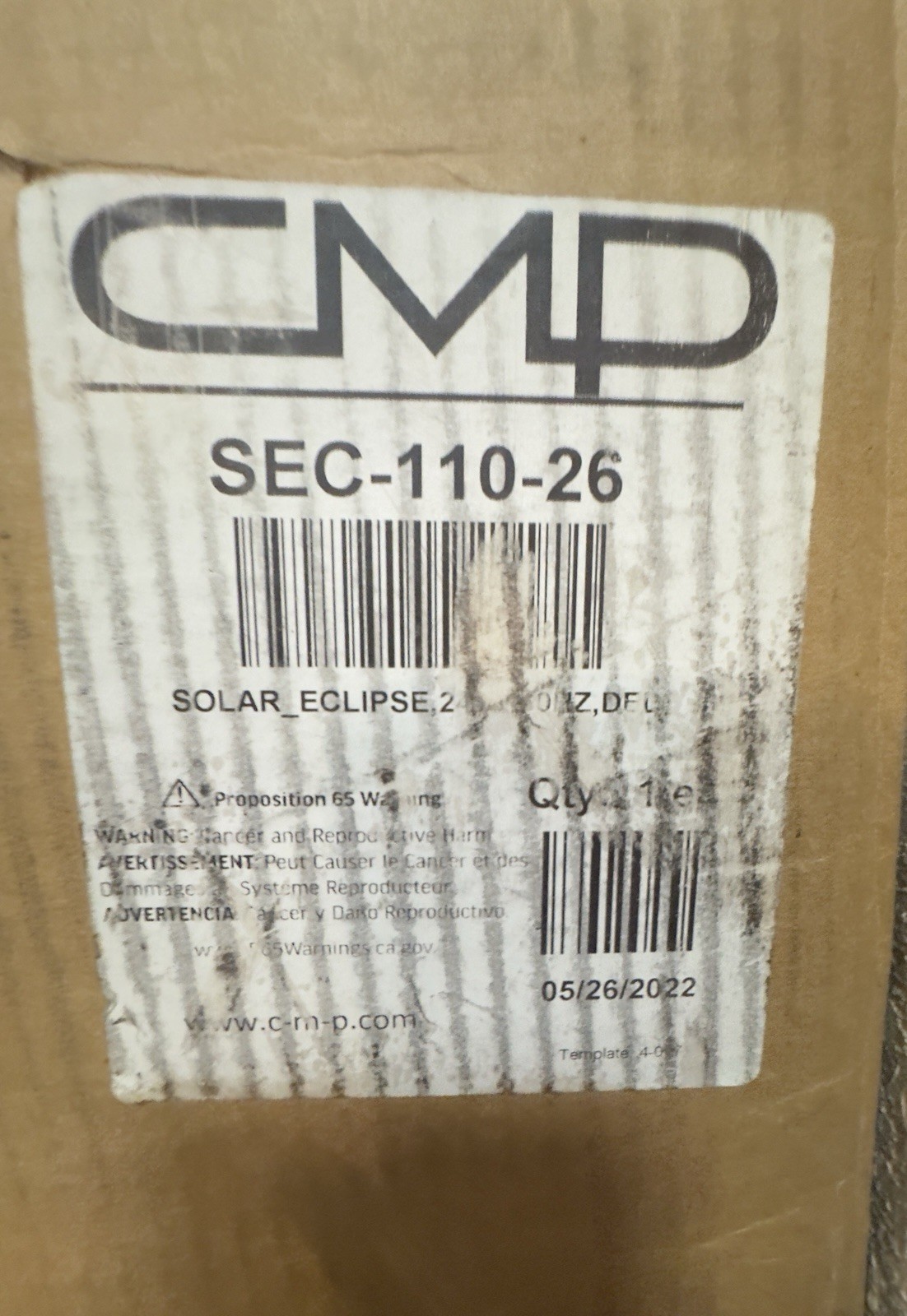 *CMP DEL AOP® SALE 50 Ozone and UV-C Advanced Sanitizer Sys 50 GPM 240 VAC/60 Hz