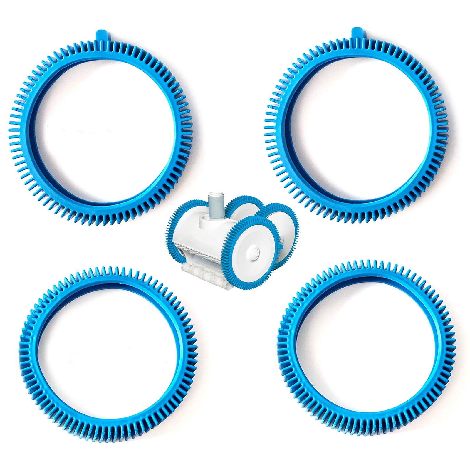 Pool Cleaner Front Tire and Rear Tire Combo Kit, Compatible with Poolvergnueg…