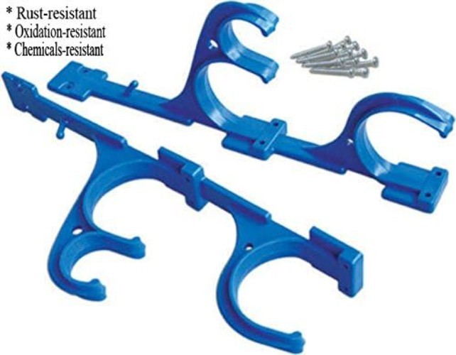 Wall-Mounted Rust-Resistant Hanger for Pool & Garden Tools – Easy Installation