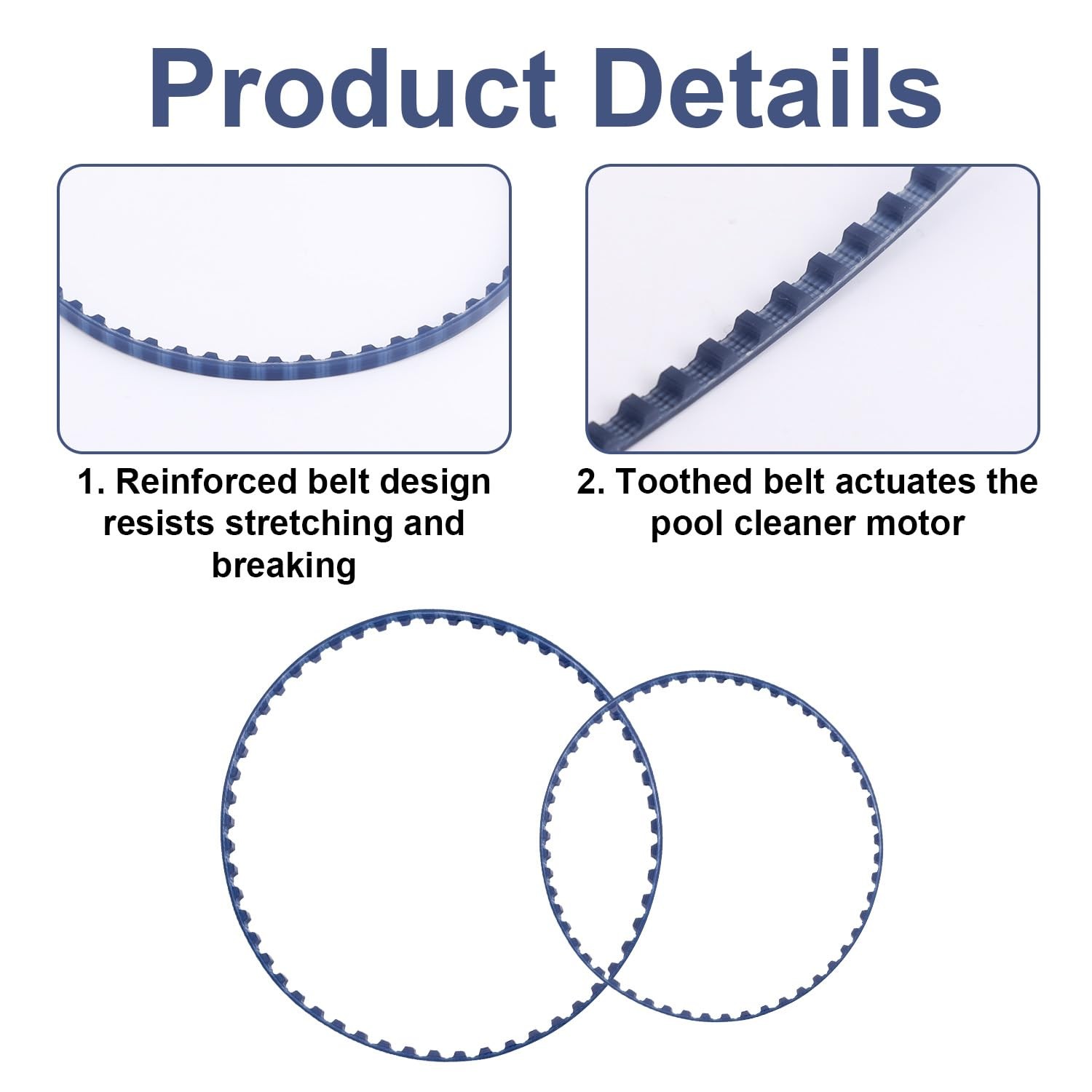 lasuroa 2pcs Pool Cleaner Belt Replacement for Polaris 360 380, blue