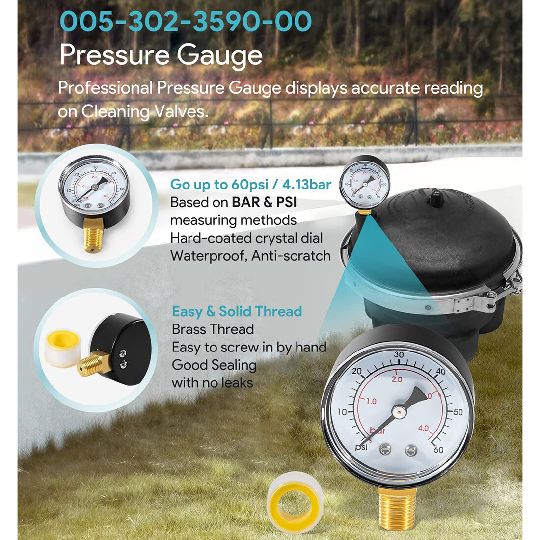 6-Port Module w/Valve Shell Oring + Pressure Gauge for Paramount 004-302-4408-00