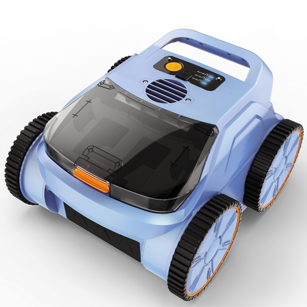 Seauto Robotic Pool Cleaner for Inground Pools Powerful Suction, Wall-Climbing