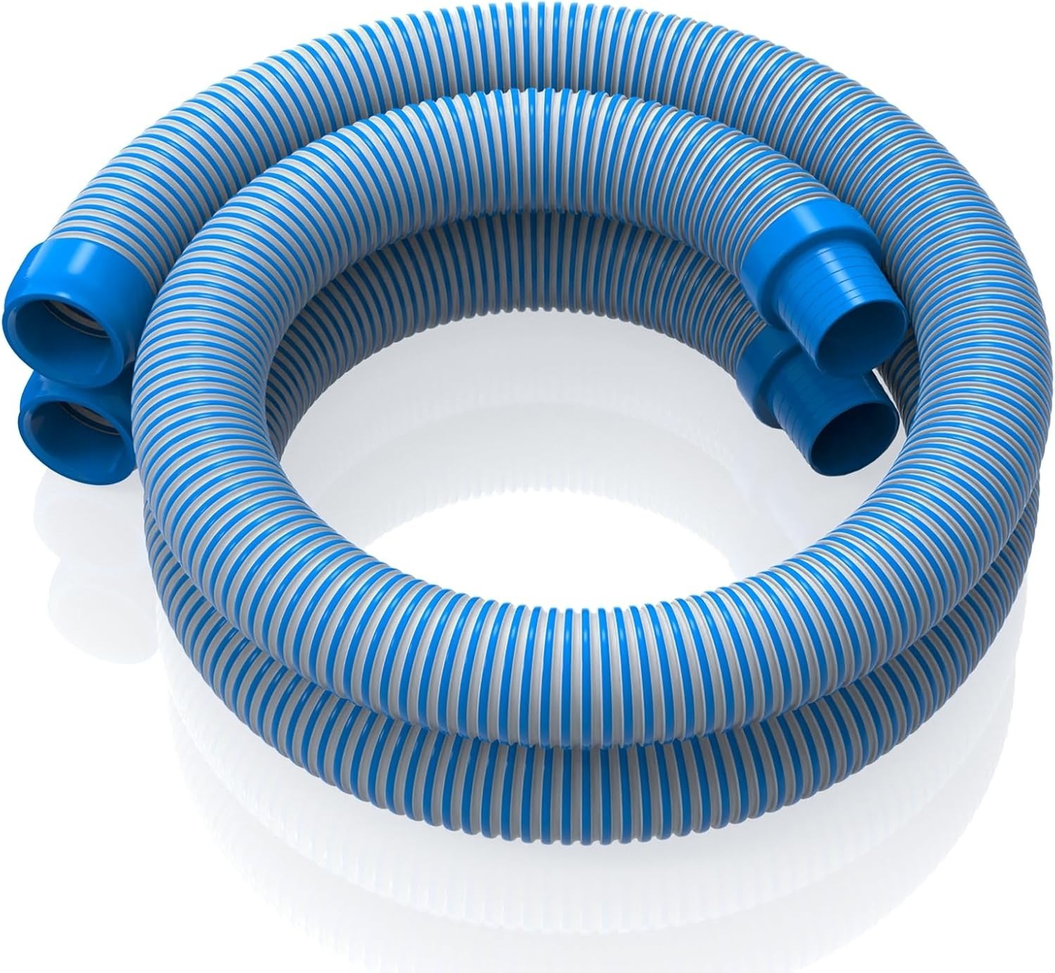 Pool Vacuum Hose 2-Pack, 40″ Spiral-Wound, Blue