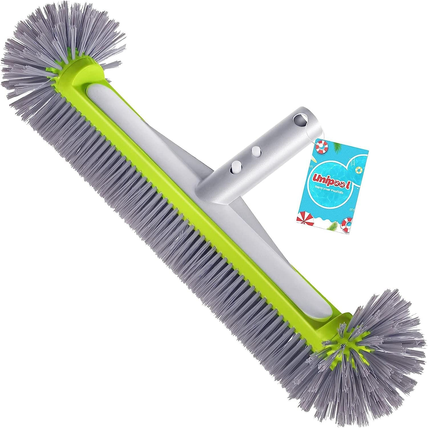 Professional Swimming Pool Brush Head with round Ends,17.5″ Heavy Duty Aluminum
