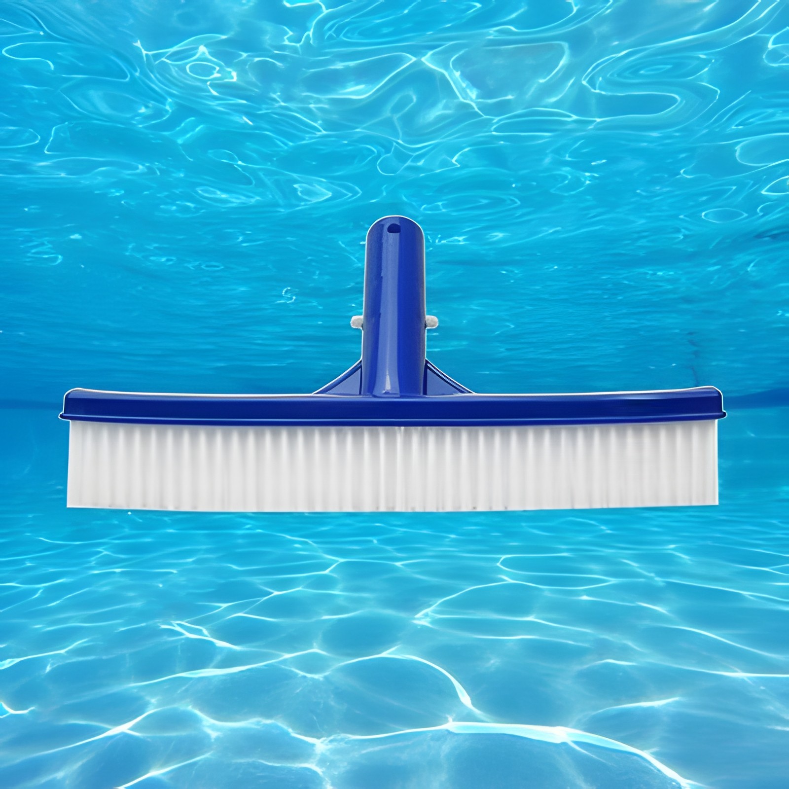 10″ Heavy Duty Swimming Pool Brush Floor Wall Cleaner Head Blue New