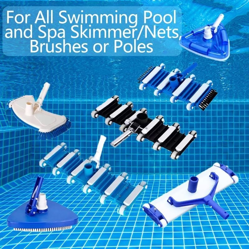 Universal 3 Pack Butterfly V-Clips for Pool Accessories – Silver Stainless Steel
