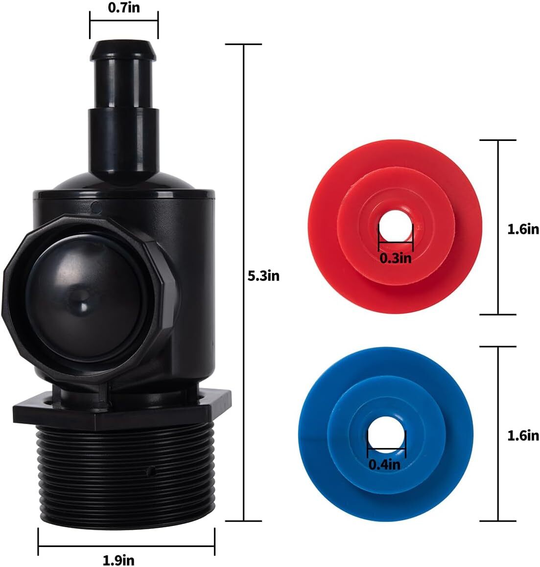 UWF Connector Assy 9-100-9005 For Polaris 3900, 280/380 Black Max Pool Cleaner
