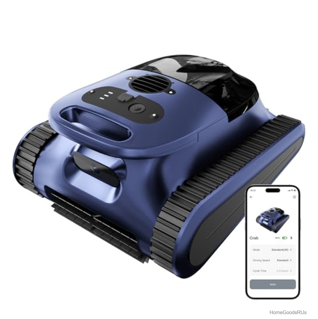 Cordless Robotic Pool Cleaner Wall Climbing 180W Motor 7800mAh Battery 3-Hour
