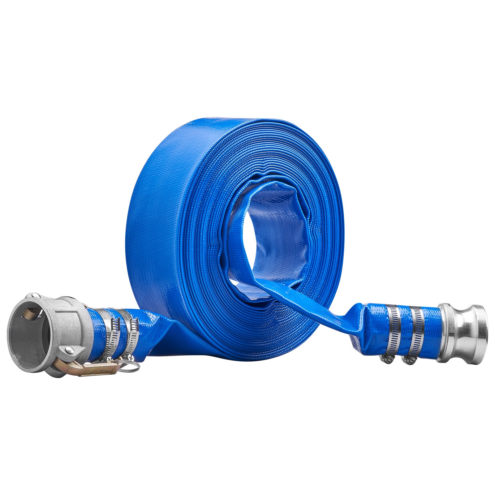 VEVOR Backwash Hose PVC Discharge Hose 2 in x 50 ft with Camlock C & E Fittings