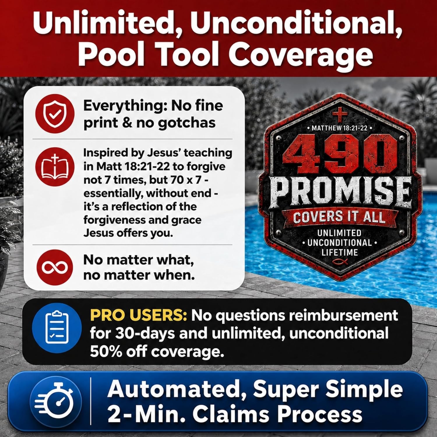 Winged Aluminum Pool Silt Net 17.5in – Quick Debris Removal +