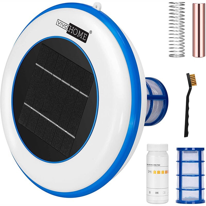 Solar Pool Ionizer Chlorine-Free Sun Shock & Water Purifier Up to 35,000 Gal