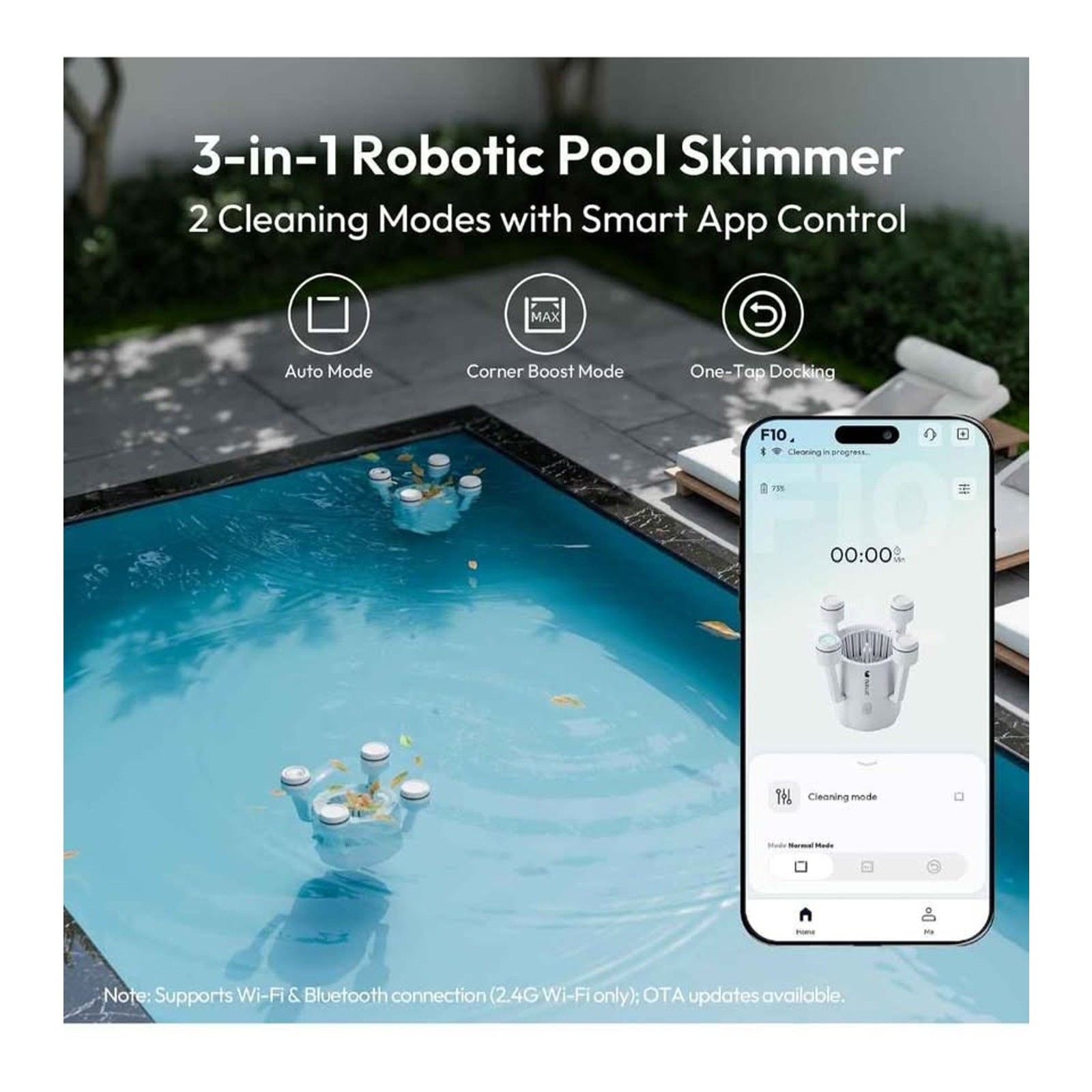 BuBlue BuVortex V5 Robotic Pool Skimmer Surface Cleaner