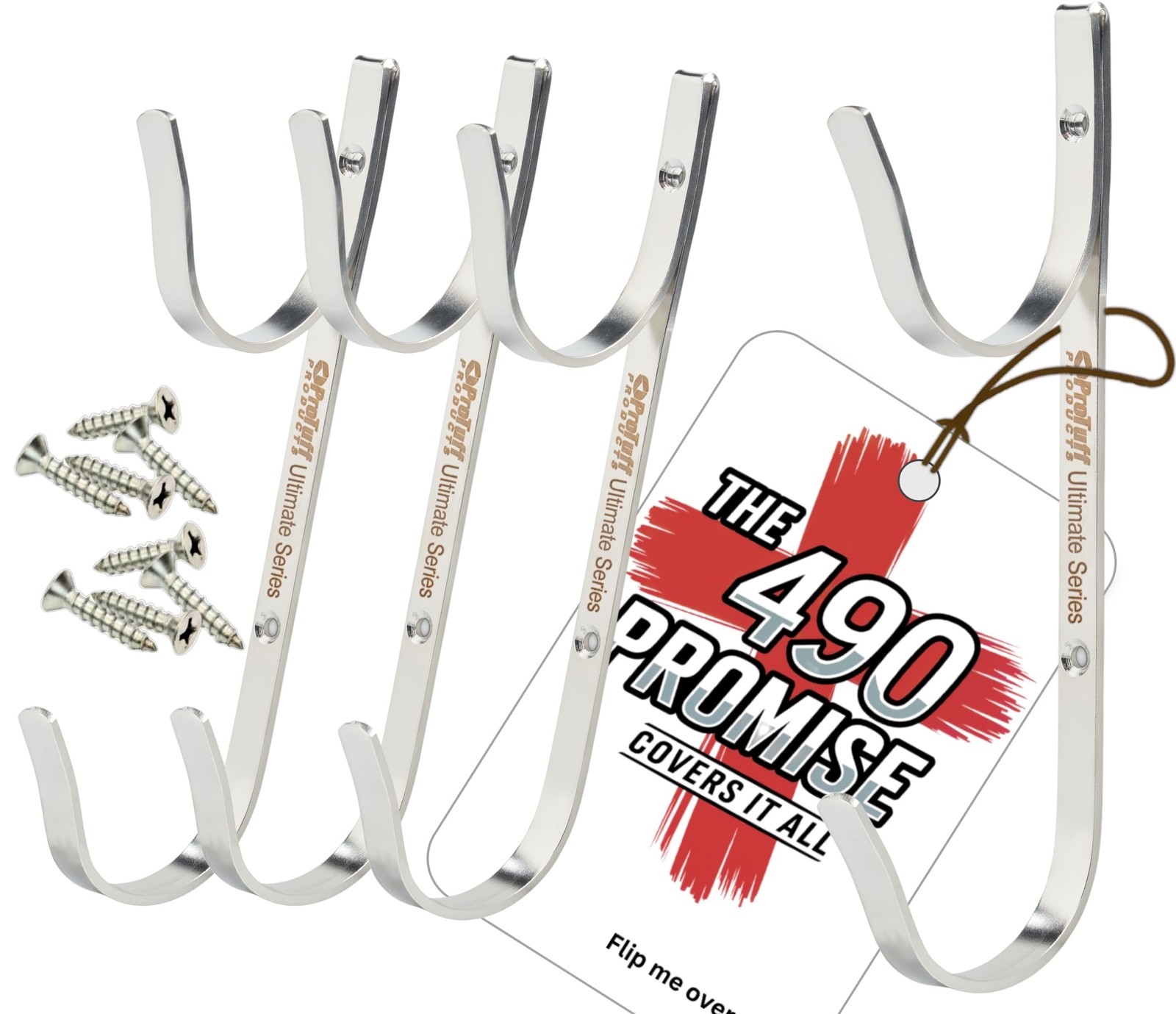 Heavy-Duty Pool Pole Hanger Set – 4 Pack, Rust-Proof, Easy Install Hooks