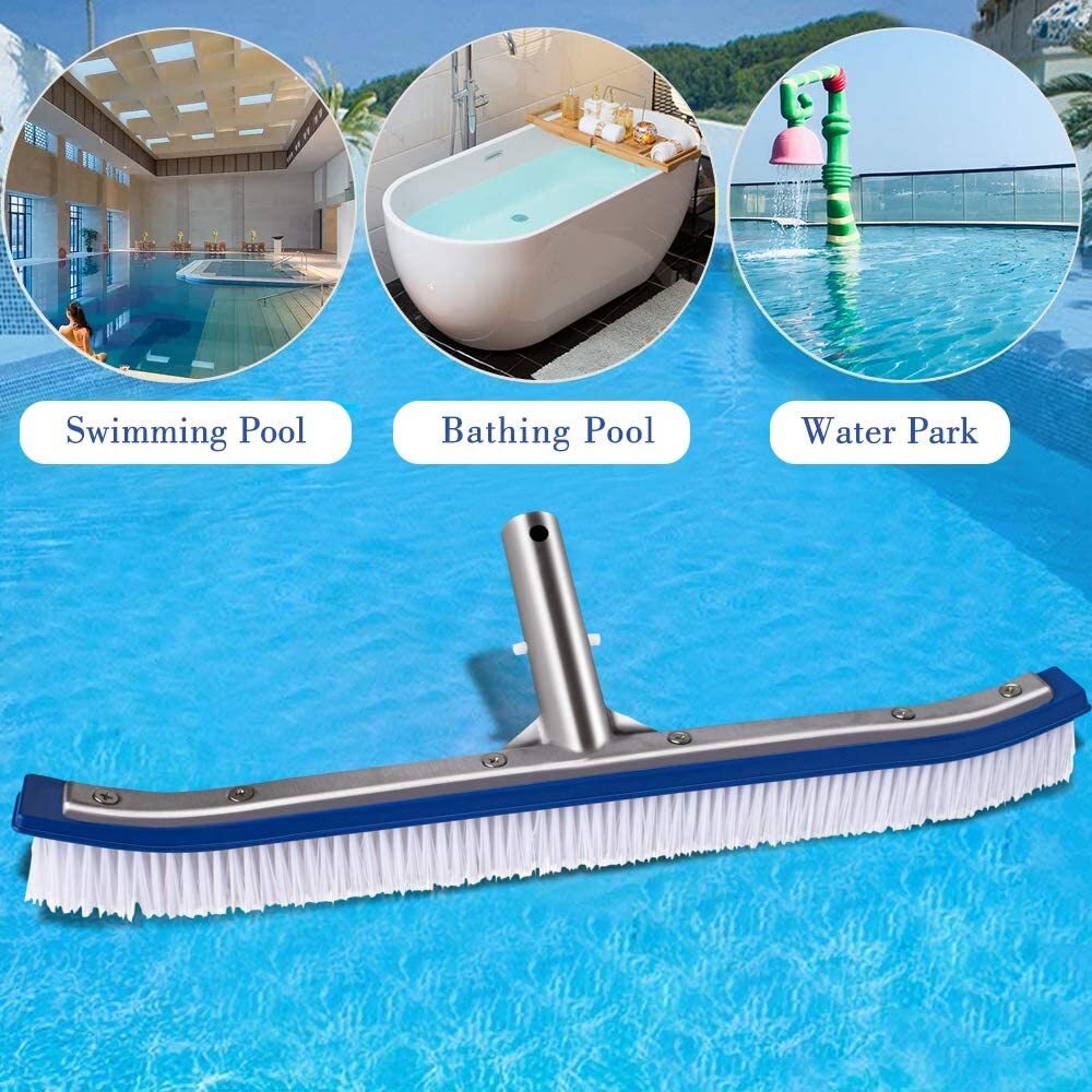 Heavy Duty 18″ Strong Aluminium Swimming Pool Wall Tiles & Floors Cleaning Brush