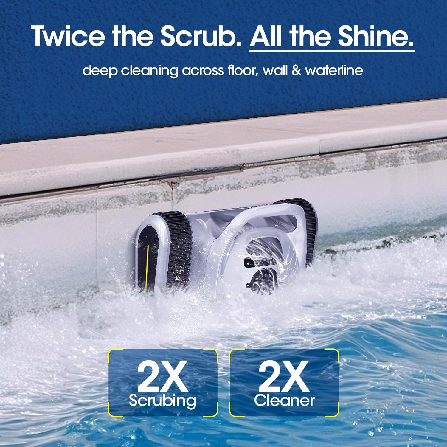 Automatic Pool Vacuum Robotic Pool Cleaner 3 Cleaning Modes to 2150 Sq. Ft