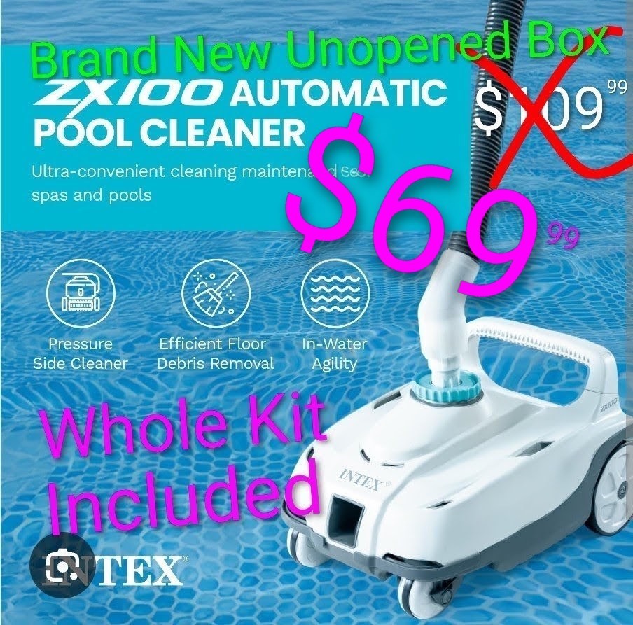 Intex Zx100 Automatic Pressure Side Pool Cleaner🌴Automatic Pool Vacuum🌊