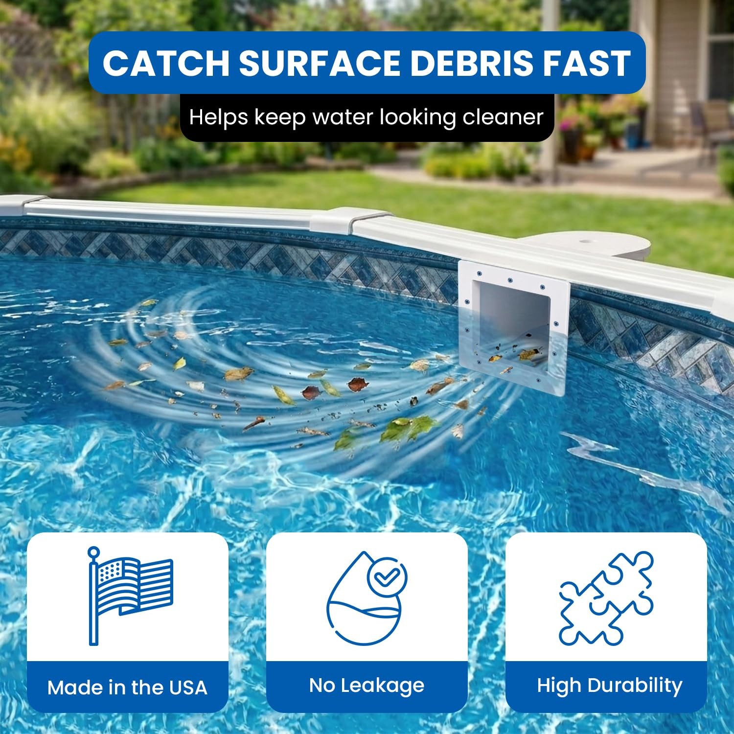 “45400 Square Mouth ThruTheWall Skimmer Kit for Above Ground Pools”