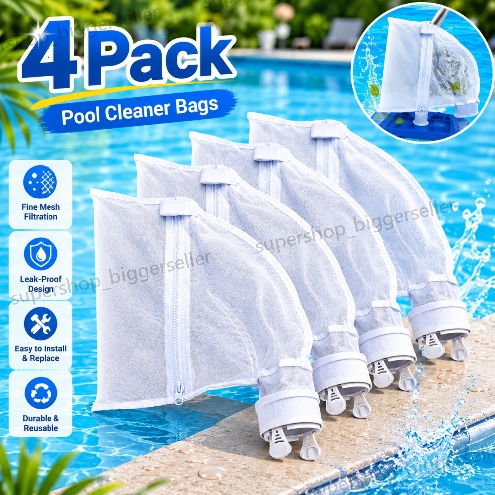4Pack Polaris 280 Replacement For 280 480 Pool Cleaner Zipper Bag K13 K16