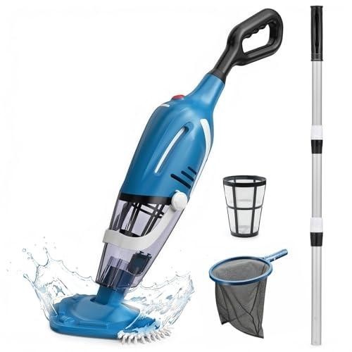 Cordless Pool Vacuum 18.5 Gpm 80 Min 76.8 Inch Pole Enhulk Pc40